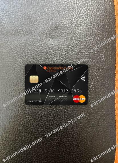 Croatia Zagrebacka bank mastercard photolook front